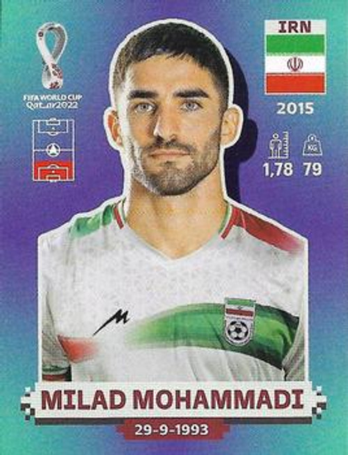 #IRN9 Milan Mohammadi (Iran) Panini Qatar 2022 World Cup Sticker Collection #IRN9 Milan Mohammadi (Iran) Panini Qatar 2022 World Cup Sticker Collection