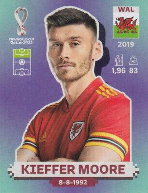 #WAL20 Kieffer Moore (Wales) Panini Qatar 2022 World Cup Sticker Collection #WAL20 Kieffer Moore (Wales) Panini Qatar 2022 World Cup Sticker Collection