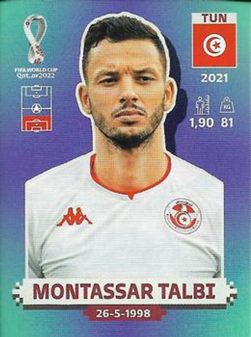 #TUN11 Montassar Talbi  (Tunisia) Panini Qatar 2022 World Cup Sticker Collection