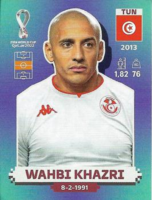 #TUN13 Wahbi Khazri (Tunisia) Panini Qatar 2022 World Cup Sticker Collection