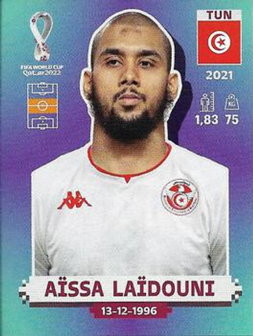 #TUN14 Aïssa Laïdouni (Tunisia) Panini Qatar 2022 World Cup Sticker Collection