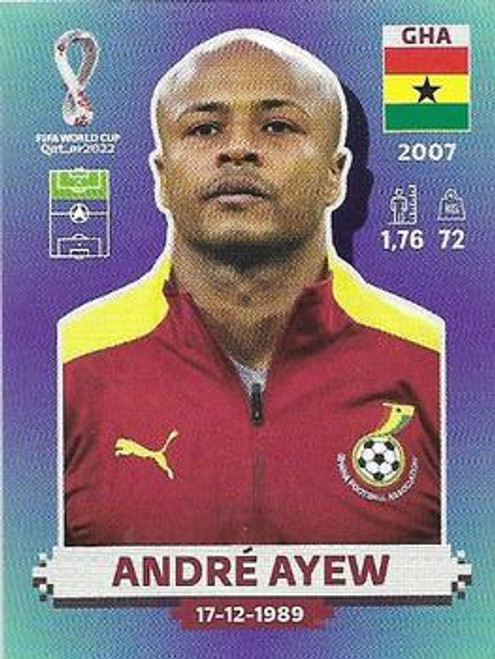 #GHA17 André Ayew (Ghana) Panini Qatar 2022 World Cup Sticker Collection