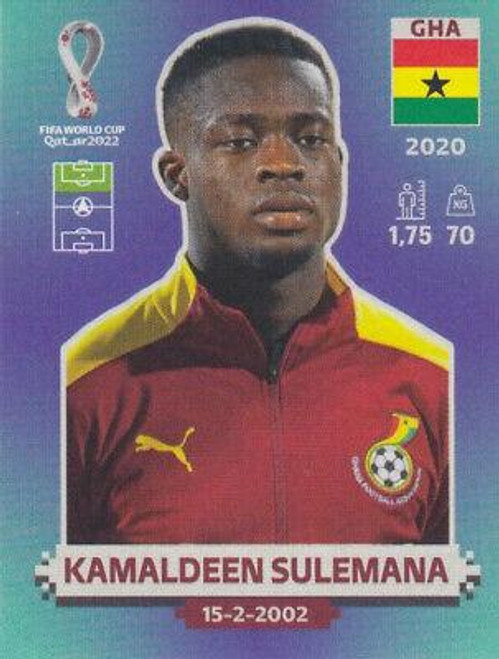 #GHA20 Kamaldeen Sulemana (Ghana) Panini Qatar 2022 World Cup Sticker Collection