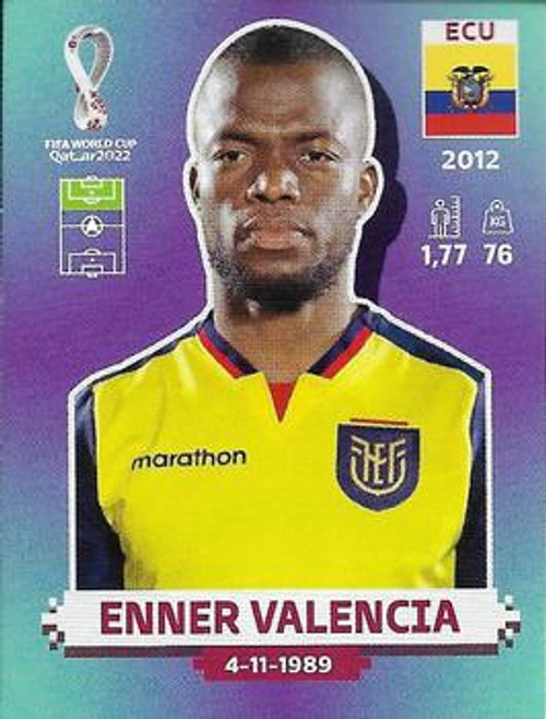 #ECU20 Enner Valencia (Ecuador) Panini Qatar 2022 World Cup Sticker Collection #ECU20 Enner Valencia (Ecuador) Panini Qatar 2022 World Cup Sticker Collection