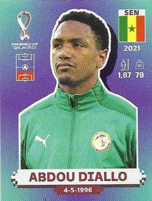 #SEN7 Abdou Diallo (Senegal) Panini Qatar 2022 World Cup Sticker Collection #SEN7 Abdou Diallo (Senegal) Panini Qatar 2022 World Cup Sticker Collection