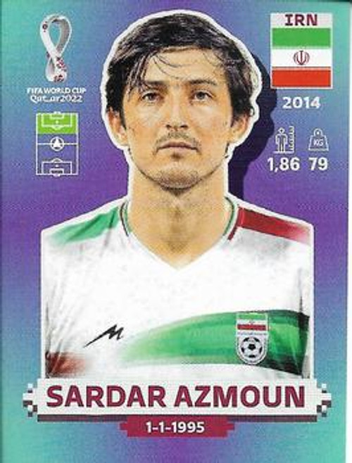 #IRN18 Sardar Azmoun (Iran) Panini Qatar 2022 World Cup Sticker Collection #IRN18 Sardar Azmoun (Iran) Panini Qatar 2022 World Cup Sticker Collection