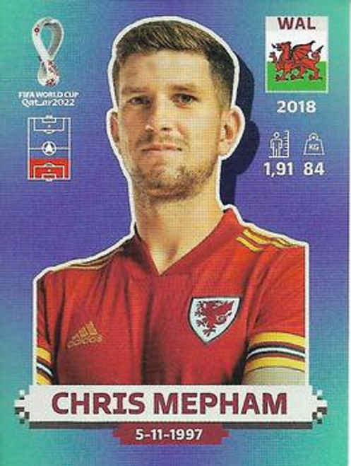 #WAL8 Chris Mepham (Wales) Panini Qatar 2022 World Cup Sticker Collection #WAL8 Chris Mepham (Wales) Panini Qatar 2022 World Cup Sticker Collection