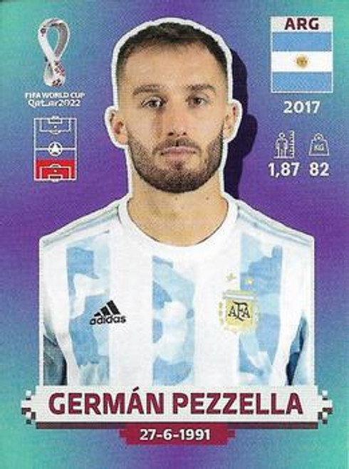#ARG8 German Pezzalla (Argentina) Panini Qatar 2022 World Cup Sticker Collection #ARG8 German Pezzalla (Argentina) Panini Qatar 2022 World Cup Sticker Collection