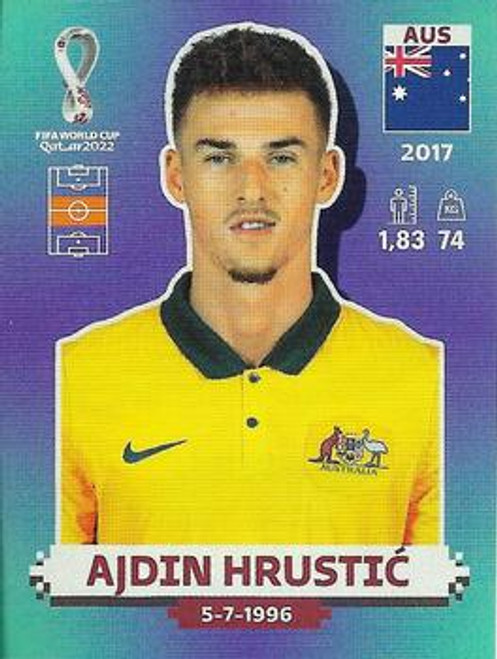 #AUS11 Ajdin Hrustic (Australia) Panini Qatar 2022 World Cup Sticker Collection