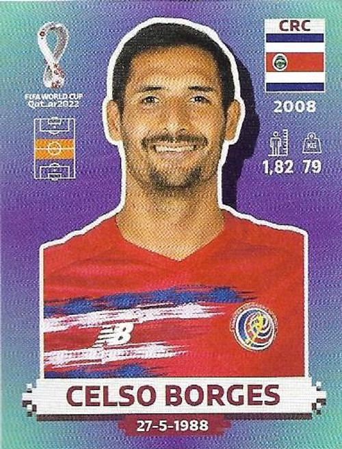 #CRC12 Celso Borges (Costa Rica) Panini Qatar 2022 World Cup Sticker Collection #CRC12 Celso Borges (Costa Rica) Panini Qatar 2022 World Cup Sticker Collection