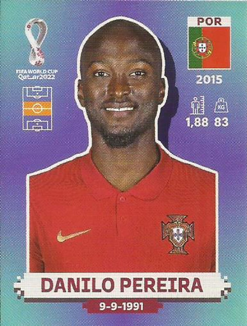 #POR13 Danilo Pereira (Portugal) Panini Qatar 2022 World Cup Sticker Collection