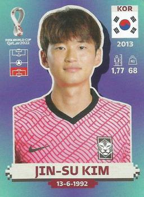 #KOR9 Jin-su Kim (South Korea) Panini Qatar 2022 World Cup Sticker Collection