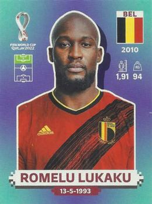 #BEL19 Romelu Lukaku (Belgium) Panini Qatar 2022 World Cup Sticker Collection #BEL19 Romelu Lukaku (Belgium) Panini Qatar 2022 World Cup Sticker Collection