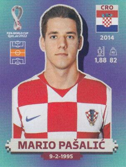 #CRO14 Mario Pasalic (Croatia) Panini Qatar 2022 World Cup Sticker Collection