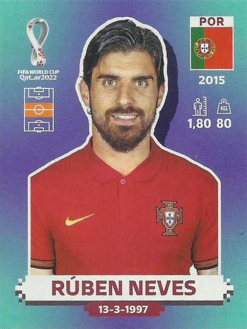 #POR16 Rúben Neves (Portugal) Panini Qatar 2022 World Cup Sticker Collection