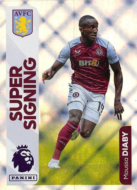 #104 Moussa Diaby SUPER SIGNING (Aston Villa) Panini Premier League 2024 Sticker Collection