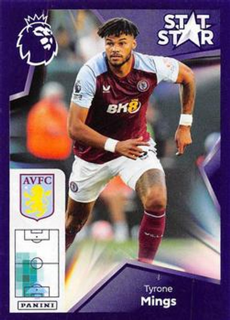 #108 Tyrone Mings STAT STAR (Aston Villa) Panini Premier League 2024 Sticker Collection