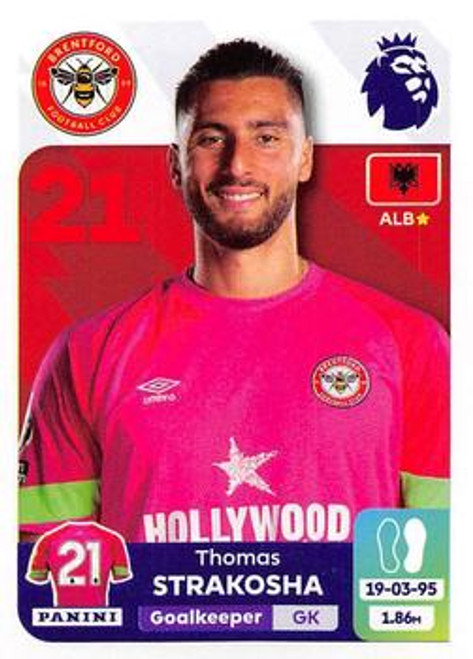 #112 Thomas Strakosha (Brentford) Panini Premier League 2024 Sticker Collection