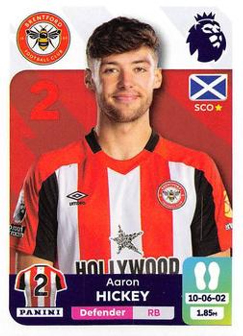 #113 Aaron Hickey (Brentford) Panini Premier League 2024 Sticker Collection