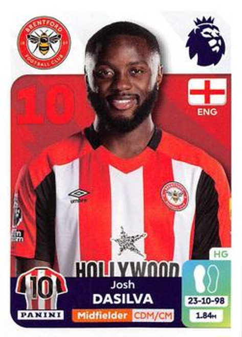 #122 Josh Dasilva (Brentford) Panini Premier League 2024 Sticker Collection