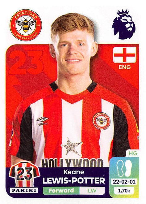 #131 Keane Lewis-Potter (Brentford) Panini Premier League 2024 Sticker Collection