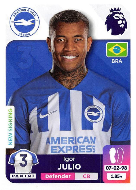 #142 Igor Julio (Brighton & HA) Panini Premier League 2024 Sticker Collection