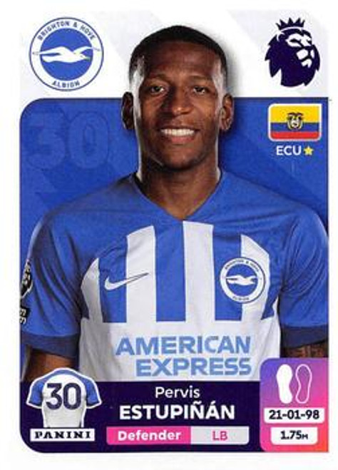 #146 Pervis Estupinan (Brighton & HA) Panini Premier League 2024 Sticker Collection