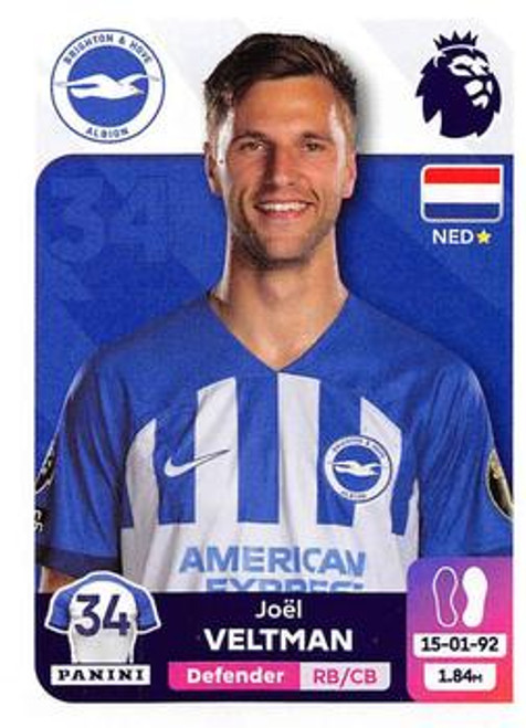 #147 Joel Veltman (Brighton & HA) Panini Premier League 2024 Sticker Collection