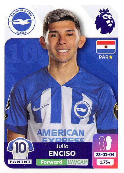 #156 Julio Enciso (Brighton & HA) Panini Premier League 2024 Sticker Collection