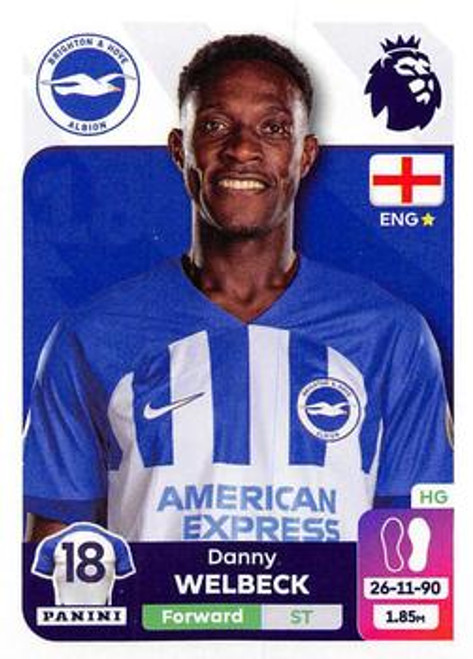 #157 Danny Welbeck (Brighton & HA) Panini Premier League 2024 Sticker Collection