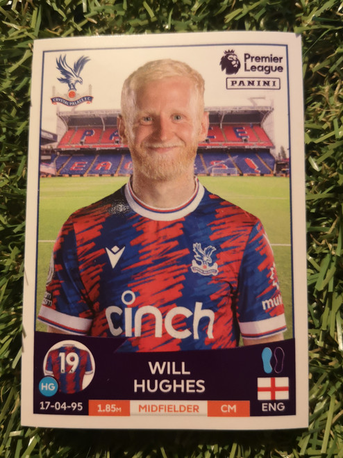 #213 Will Hughes (Crystal Palace) Panini Premier League 2023 Sticker Collection