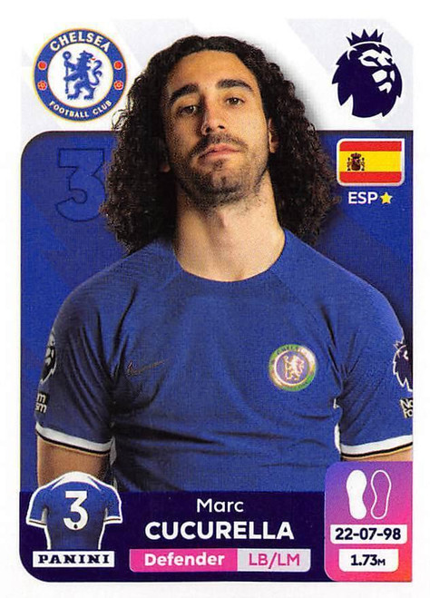 #201 Marc Cucurella (Chelsea) Panini Premier League 2024 Sticker Collection