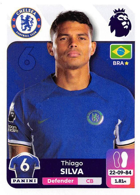 #203 Thiago Silva (Chelsea) Panini Premier League 2024 Sticker Collection