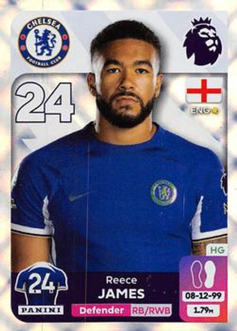 #205 Reece James (Chelsea) Panini Premier League 2024 Sticker Collection