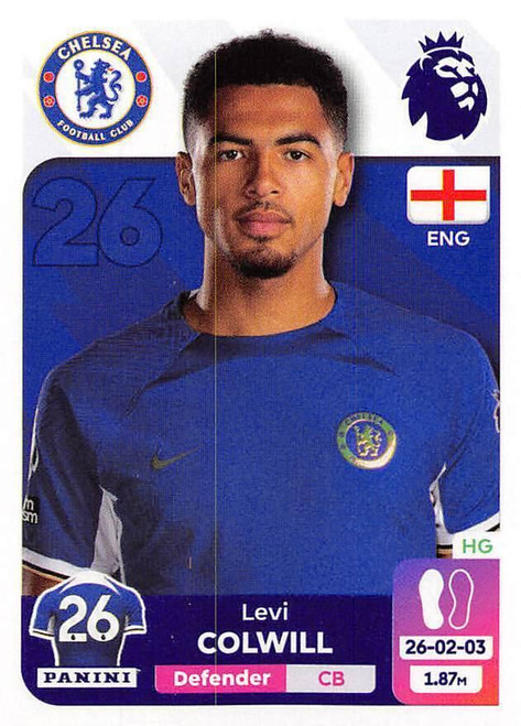 #206 Levi Colwill (Chelsea) Panini Premier League 2024 Sticker Collection