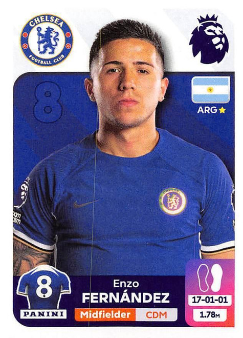 #209 Enzo Fernandez (Chelsea) Panini Premier League 2024 Sticker Collection