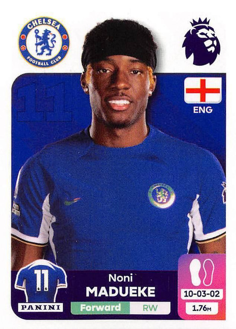 #216 Noni Madueke (Chelsea) Panini Premier League 2024 Sticker Collection