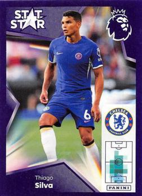 #222 Thiago Silva STAR STAR (Chelsea) Panini Premier League 2024 Sticker Collection