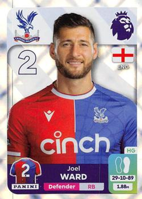#229 Joel Ward (Crystal Palace) Panini Premier League 2024 Sticker Collection