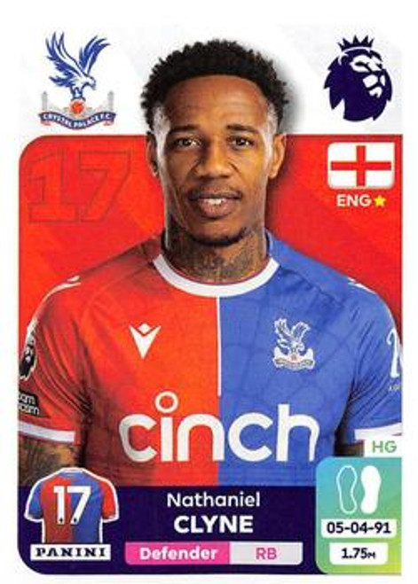 #235 Nathaniel Clyne (Crystal Palace) Panini Premier League 2024 Sticker Collection