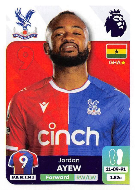 #245 Jordan Ayew (Crystal Palace) Panini Premier League 2024 Sticker Collection