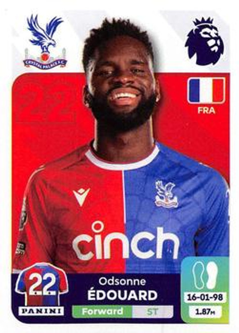 #247 Odsonne Edouard (Crystal Palace) Panini Premier League 2024 Sticker Collection