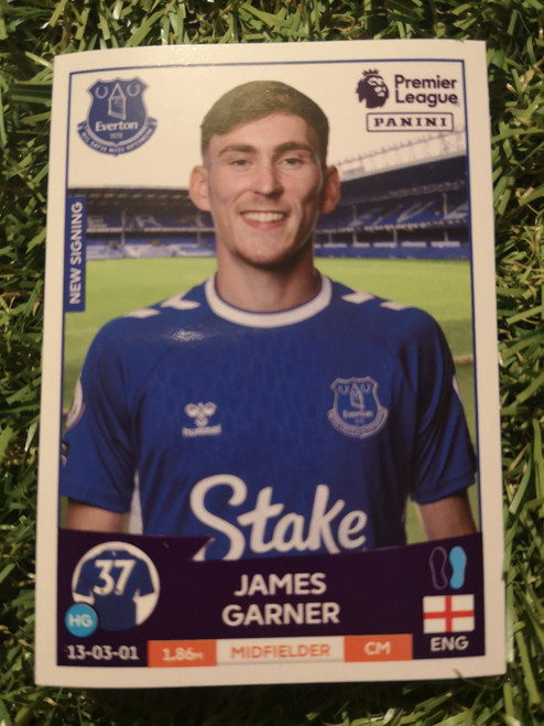 #241 James Garner (Everton) Panini Premier League 2023 Sticker Collection