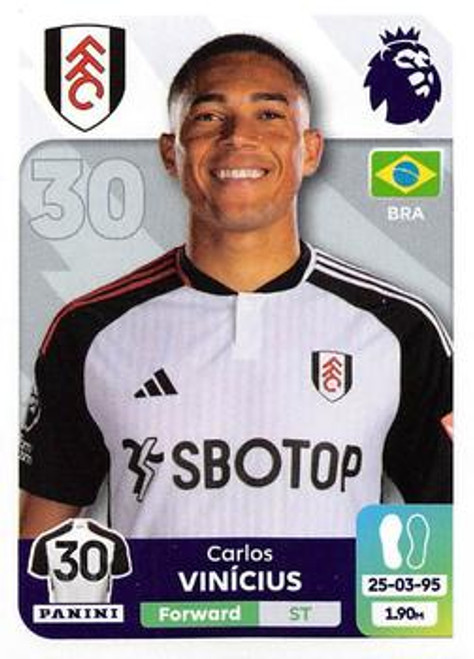 #305 Carlos Vinicius (Fulham) Panini Premier League 2024 Sticker Collection