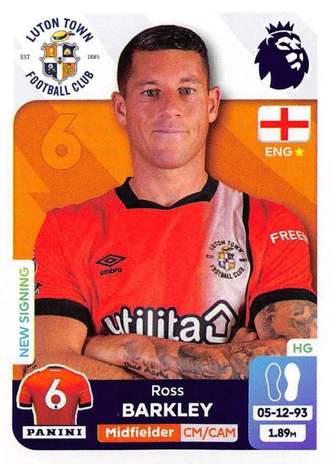 #387 Ross Barkley (Luton Town) Panini Premier League 2024 Sticker Collection #387 Ross Barkley (Luton Town) Panini Premier League 2024 Sticker Collection