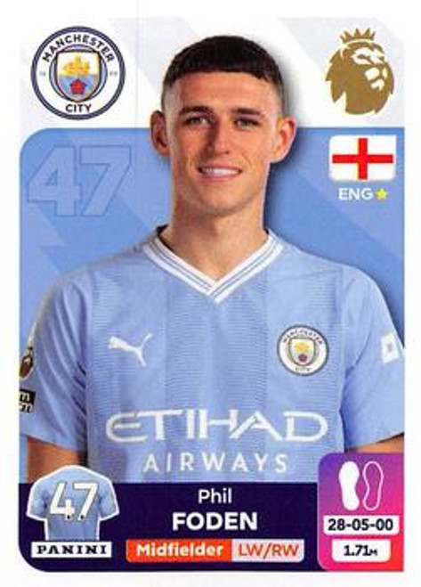 #424 Phil Foden (Manchester City) Panini Premier League 2024 Sticker Collection