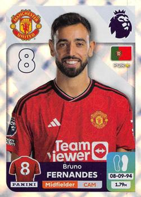 #447 Bruno Fernandes (Manchester United) Panini Premier League 2024 Sticker Collection