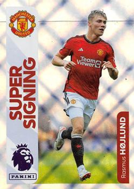 #457 Rasmus Hojlund SUPER SIGNING (Manchester United) Panini Premier League 2024 Sticker Collection