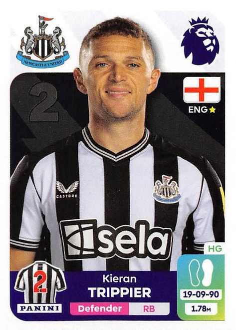 #466 Kieran Trippier (Newcastle United) Panini Premier League 2024 Sticker Collection
