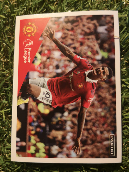 #458 Celebration (Manchester United) Panini Premier League 2023 Sticker Collection